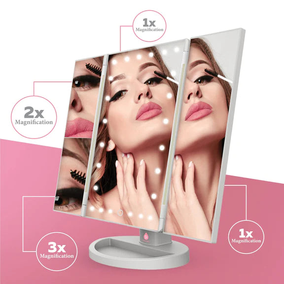 Tri-Fold Vanity Makeup Mirror