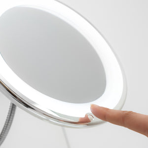 Miroir grossissant LED Perflex InnovaGoods avec bras flexible et ventouse 